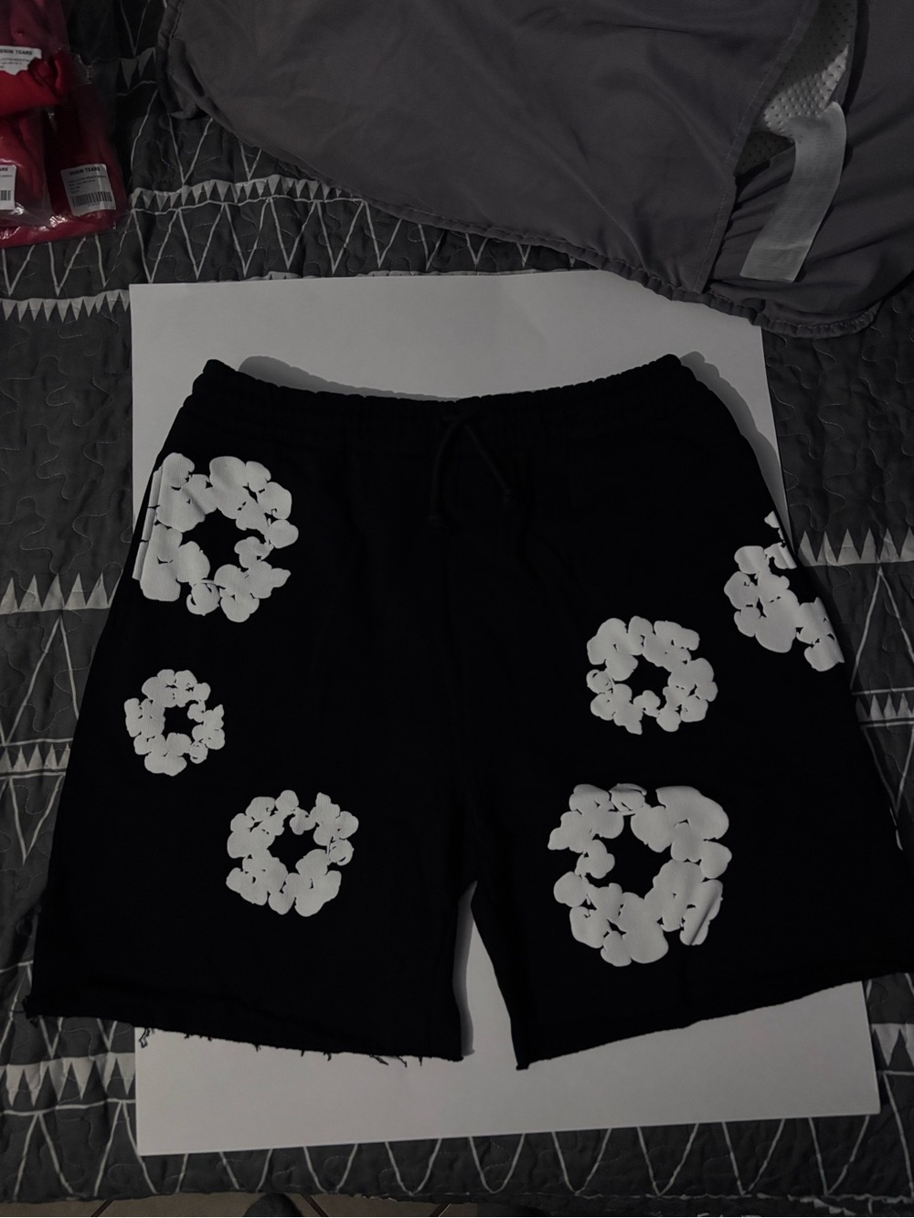 Black Denim Tear  Shorts